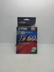 TDK D 60 Cassette 2 Pack New