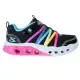 【SKECHERS】Flutter Heart Lights 中大童 女童 休閒鞋 燈鞋 黑彩(303252LBKMT)