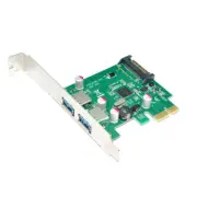 2 Ports USB 3.0 Expansion Card PCI-E ASM1042A Chip Supports UASP SATA Interface
