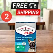 2 x Elanco Comfortis Plus Fleas Heartworm & Worms Medium Dog Treatment | 1 Pack