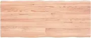 Table Top Light Brown 120x50x(2-4) cm Treated Solid Wood Live Edge Dining Table