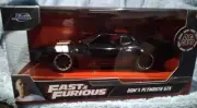 NIB JADA TOYS 1:32 DIECAST FAST & FURIOUS F&F BLACK DOM'S PLYMOUTH GTX CAR!