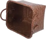 JOINPAYA Elegant Imitation Rattan Storage Basket Handwoven Home Organizer for Kitchen Office