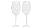 2pc Tempa Skylar Frost Red White Wine Drinking Glass Drinkware Barware Set