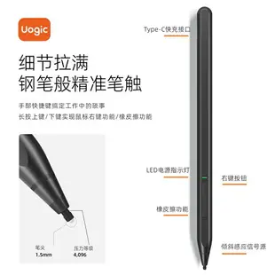 悟己微軟Surface觸控筆 Surface ProGo pen 4096級壓感 全局防誤觸 磁吸傾斜繪畫