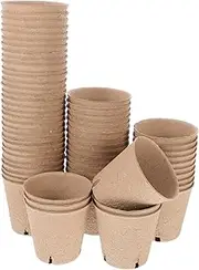 60pcs Seedling Cups for Plants Pulp Nursery Pots with Drainage for Gardening Flowers and Vegetables for DIY Projects