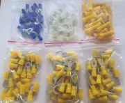 150 Pcs Electrical Terminals Ring Butt Spade Connector Caps Kit CRIMP Wire Car