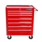 Tidoin Multi-Functional Cart Metal 7-Tier 4-Wheeled with Handle + Drawers in Red