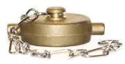 1-1/2" NST (NH) Fire Hose Hydrant Brass Cap with Stainless Steel Chain