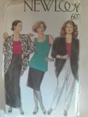 Jacket Skirt Pants Sash 6072 New Look Sewing Pattern Size 18 - 28 Plus UC FF VTG