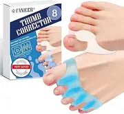 4 Pairs Toe Straightener, Toe Separator Hallux Valgus, Toe Straightener for Relief of Hallux Valgus, Toe Separator for Women and Men