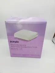 Purple Waterproof Mattress Protector Deep Pocket King For Mattress Ht 15.5"-20"