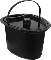 NULYLU Household Chamber Pot Durable Plastic Urinal Spittoon for Elderly Patients Easy to Clean Bedside Commode Bucket with Contoured Comfort Versatile Use Home Hospital