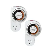HPM D809/1TWINDP 2Pk 24 Hour Analogue Timer 2 Pack Electrical Timer 2PK 24 HOUR