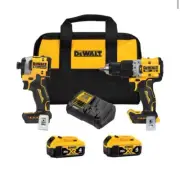 DEWALT XR ATOMIC Hammer Drill + Compact Impact Driver Cordless Combo DCK2050M2
