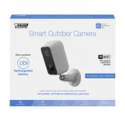 Feit Electric Battery Powered Outdoor Black/White Wi-Fi Security Camera