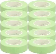 FOMIYES Eyelash Tape for Lash Extensions 10 Rolls 1.2cm Wide 9m Long Soft Non-Woven Green Lash Supply Kit