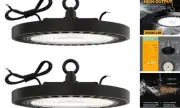 Sunco 2 Pack UFO LED High Bay Light, Lighting for Warehouse, 4000K Cool White,