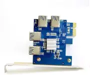 MintCell PCI-E 1x to 4 USB 3.0 Adapter Card for USB GPU Riser Card for Mining