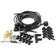Aeroflow Univ Lead Set Black 90Deg V8, 90Deg Plug, Std & Hei