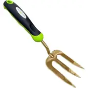 Garden Guru Stainless Steel Hand Weeder Fork Tool - Rust Resistant Titanium Coat