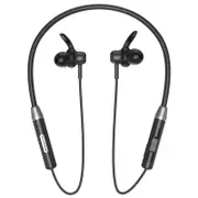 E4 Bluetooth 5.0 Neckband Earphone Flexible Sports Wireless Earbuds Magnetic Bass Headphone With Mic Black