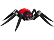 Inflatable Giant Black & Red Spider Halloween Fire Ice Projection Prop Blow Up