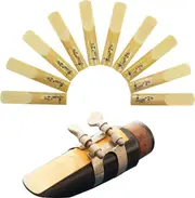 Bb Clarinet Traditional Reeds, Strength 2.5, 10 Pack with Portable Case