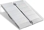 Equipmed 91cm Portable Folding Aluminium Access Ramp, 272kg Rated, for Wheelchair, Mobility Scooter, Rollator