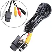 WiCareYo 6ft AV TV S Video AV Cable for Gamecube SNES NGC N64 Console