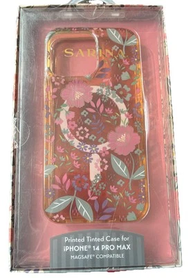 Sarina iPhone 14 Pro Max Case Clear With Flowers MagSafe Compatible Cell Phone