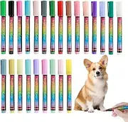 DJAPWPX 24Pcs Dog Nail Polish Pens Fast Dry Dog Safe Nail Polish Set 24 Colors Odorless Nail Paint Markers Set Acrylic Nail Polish Pens for Cats Puppy