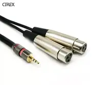 3.5mm Stereo TRS Male Plug to Dual XLR 3Pin Female Splitter Connector Cable