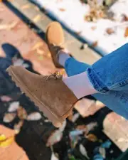 $80 BEARPAW Skye WIDE Lace-Up Boots | Suede Upper | Wool Blend Lining