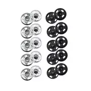 100 Sets 10mm Sew - on Snap Buttons Metal Snap Fastener Buttons Press Button ...