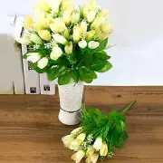 Multicolor Artificial Flowers Faux StemsTulips For Easter Spring Wreath Wedding
