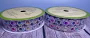 Floral Garden Gem Mesh .75" x 9' Ribbon Bundle Of 2