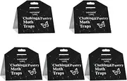 Lmyit Moth Traps for House Pantry,Light Attraction Closet Moth Protection Sticky Glue | Set of 5 Long-Lasting Moth Traps, Built-in LED Light for Kitchen, Closet, Pantry