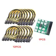 DPS-1200FB Power Supply Breakout Adapter Board+12 8P Cables for Ethereum Mining