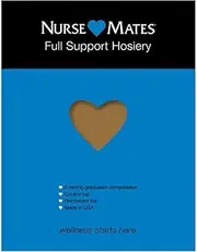 Nurse Mates Full Support Pantyhose | 6 mmHg Graduated Compression | Light Support | Cool and Comforatable | 1 Pair | Honey Beige Size D