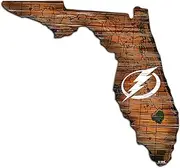 NHL Tampa Bay Lightning Unisex Tampa Bay Lightning Mini Roadmap State Sign, Team Color, 12 inch