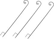 3pcs Iron Shepherd Hook Crow Proof Bird Feeder Feeders for The Garden Bird Feeder House Bird Feeder Station Bird Ground Feeder Tree Bird Stand Bird House Feeder Bird Feeders Black