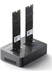 M.2 NVME/SATA Duplicator 2-Bay Offline Clone Docking Station for SSD Size 2230