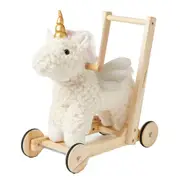 Jiggle & Giggle Unicorn Walker Push Cart Baby/Toddler Play Toy White 12m+