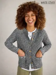 White Stuff Blue Bailey 100% Cotton Cardigan (F20602) | $136