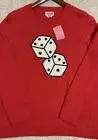 NEW W/TAG! Kate Spade Red Alpaca Wool Vegas Dice Black Sequin Sweater Small $299