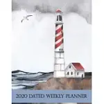 2020 DATED WEEKLY PLANNER: ANNUAL PLANNER, LIGHTHOUSE, ORIGINAL DESIGN WITH GOALS, IMPORTANT DATES AND ANNUAL CALENDARS INCLUDED