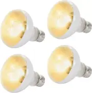 (4-Pack Reptile Heat Lamp Bulbs 50W - UVA Daylight Basking Light Bulbs for Repti