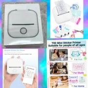 PrintPods Mini Printer Sticker Printer T02 Portable Thermal Inkless Printer ATL