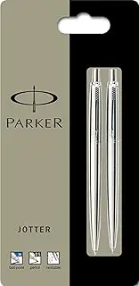 Parker Jotter Stainless Steel Ball Pen and Pencil Gift Set by Parker